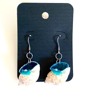 Simple Handpainted Shell Earrings